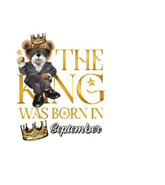 The king was born int SEPTEMBER minta fekete pólón