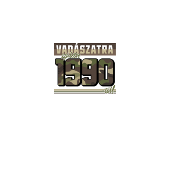 Vadászatra születve 1990-től! minta fekete pólón