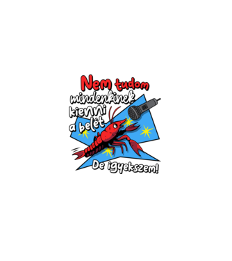 Rák interjún minta fehér pólón