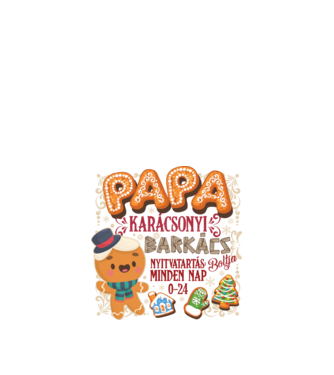 Papa karácsonyi barkácsbolt bögre méret minta fehér pólón