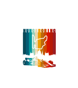 Hungaroring colorful minta fekete pólón