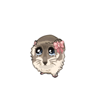 Sad coquette hamster meme minta fehér pólón
