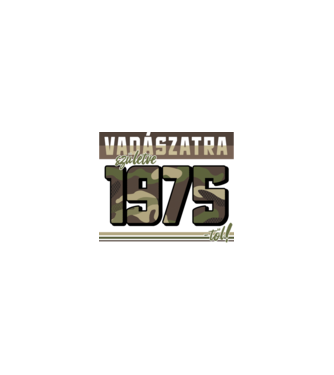 Vadászatra születve 1975-től! minta homokszín pólón