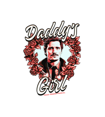 Pedro Pascal Daddys girl minta fehér pólón