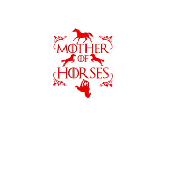 Mother of Horses minta fekete pólón