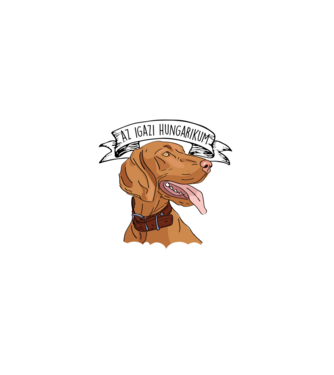 Hungarikum kutyáink vizsla minta fehér pólón