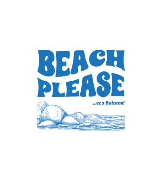 Beach Please, ez a Balaton! minta fehér pólón