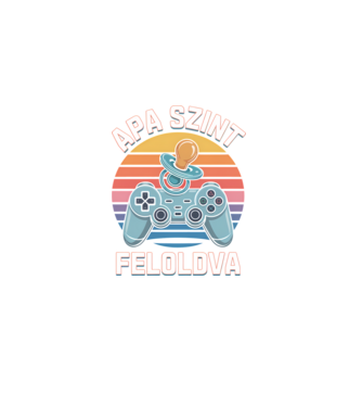 Apa szint feloldva minta fekete pólón