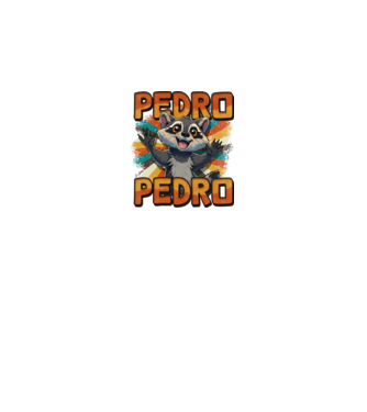 Retro Pedro minta királykék pólón