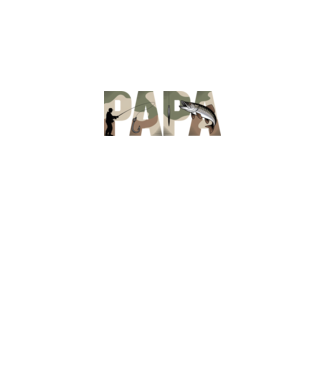 Horgász Papa minta fekete pólón