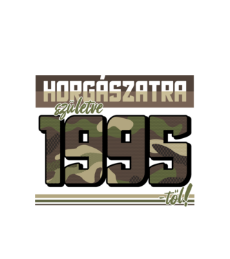 Horgászatra születve - 1995 minta fehér pólón