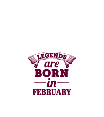 Legends are born in February minta homokszín pólón