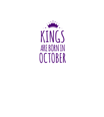 Kings are born in - October minta fehér/piros pólón