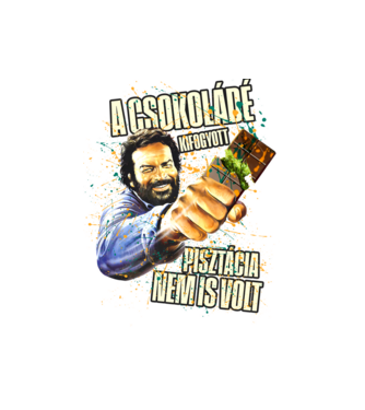 A Csokoládé kifogyott Bud Spencer - Dubai csoki póló minta fehér pólón