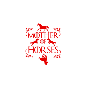 Mother of Horses minta fekete pólón