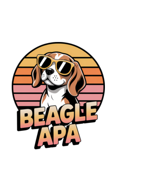 Beagle Apa minta fekete pólón