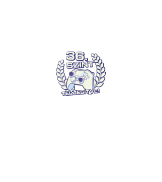 36. szint teljesítve minta fekete pólón