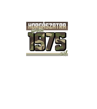 Horgászatra születve - 1975 minta fekete pólón