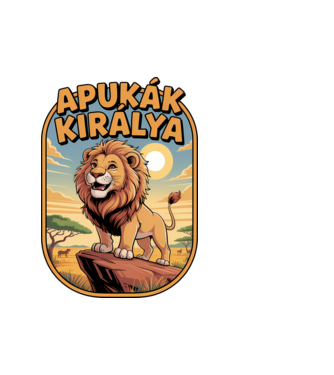 Apukák királya minta fehér pólón