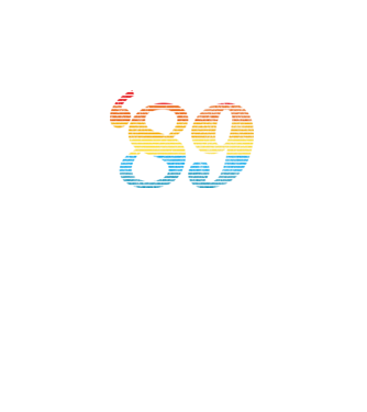 Retro szülinap 1989 minta fekete pólón