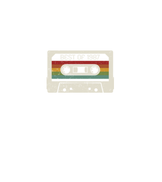 retro tape 1987 vintage minta fekete pólón