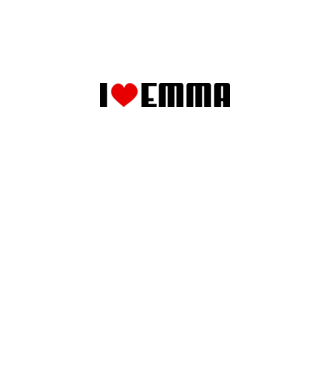 I love Emma minta fehér pólón