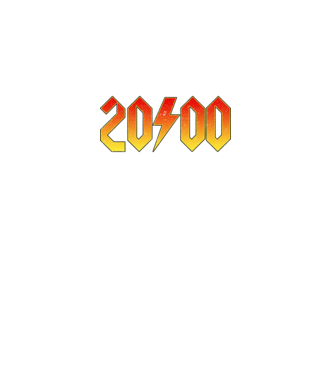 Rock születésnap 2000 JANUÁR minta fekete pólón