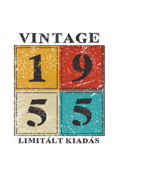 Vintage limitált - 1955 minta fekete pólón
