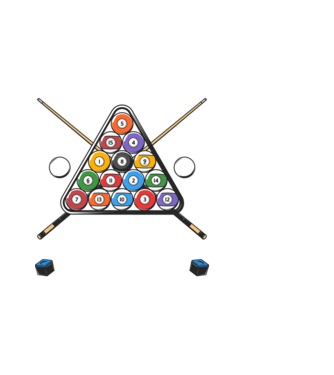 IT WORKED IN MY HEAD Billiard minta fekete pólón
