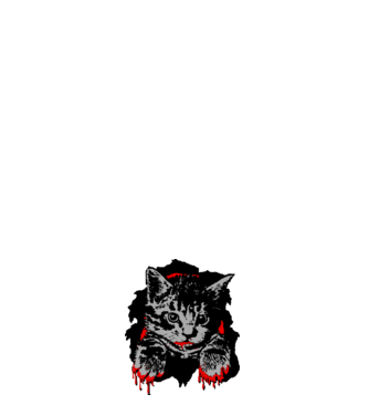 Bloodcat minta világos rózsaszín pólón