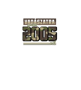 Vadászatra születve 2005-től! minta türkiz pólón