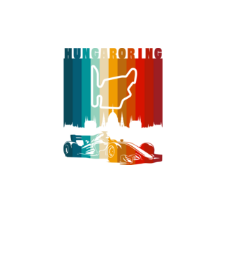 Hungaroring colorful minta fekete pólón