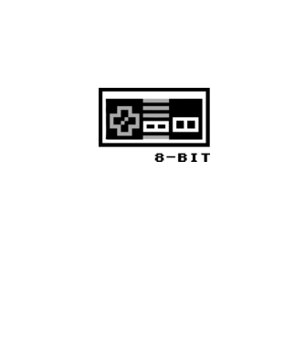 8 bit Nintendo videójáték minta fehér pólón