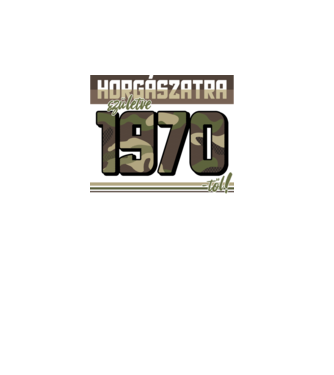 Horgászatra születve - 1970 minta fekete pólón