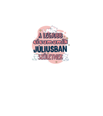A legjobb cicamamik szülinapos JÚLIUS minta fehér pólón