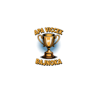 Apa viccek bajnoka minta fehér pólón