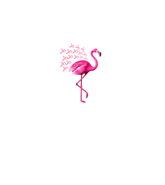 Flamingo pink minta fekete pólón