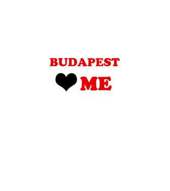 Budapest Love Me minta piros pólón