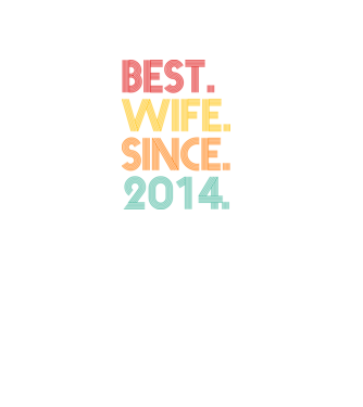 best wife since 2014 retro minta fekete pólón