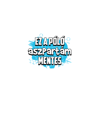Aszpartám mentes kék minta fekete pólón