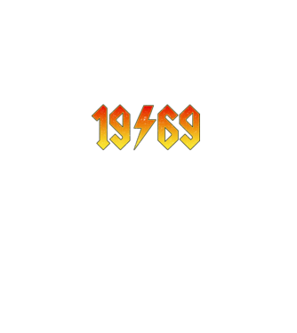 Rock születésnap 1969 December minta királykék pólón