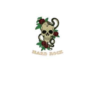 Hard Rock 1 minta fehér pólón