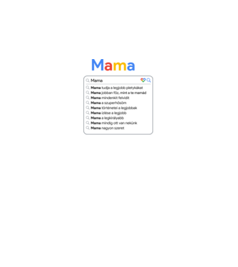 Google keresés MAMA minta királykék pólón