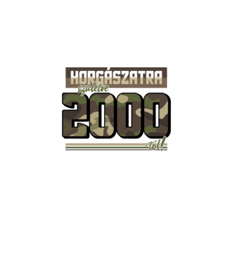 Horgászatra születve - 2000 minta fekete pólón