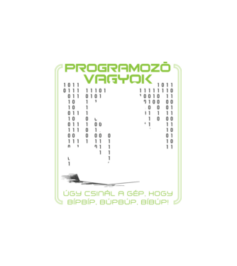Programozó cica minta homokszín pólón