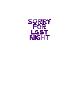 SORRYFORLASTNIGHT minta piros pólón
