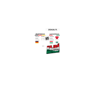Futball EB 2024 NÉMET-MAGYAR minta királykék pólón