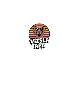Vizsla Apa minta fehér pólón