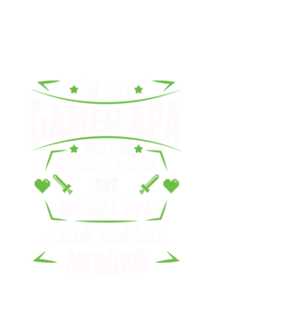 Menő Gamer apa minta fehér pólón