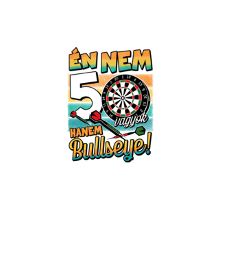 Darts Szülinap 50 éves minta fekete pólón